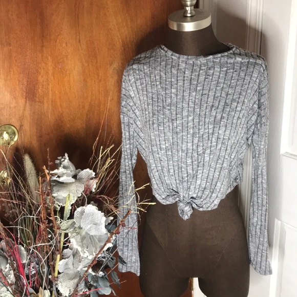 Tops - Gray long Sleeve fashion top